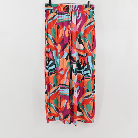 Rachel Zoe Pants - Rachel Zoe Tropical Wide Leg Pants Womens Sz M Multicolor Palazzo Elastic Waist‎